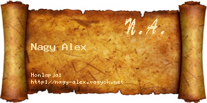 Nagy Alex névjegykártya